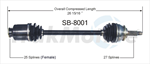 TRAKMOTIVE SB-8001 CV Axle Shaft