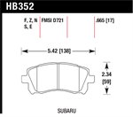 HAWK HB352S.665 Brake Pad