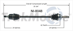 TRAKMOTIVE NI-8048 CV Axle Shaft