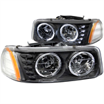 ANZO 111207 HEADLIGHT HALO BLACK 99-06 GMC PU