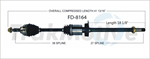 TRAKMOTIVE FD-8164 CV Axle Shaft