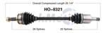 TRAKMOTIVE HO-8321 CV Axle Shaft