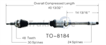 TRAKMOTIVE TO-8184 CV Axle Shaft