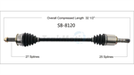 TRAKMOTIVE SB-8120 CV Axle Shaft