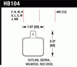 HAWK HB104N.485 Brake Pad