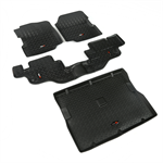 RUGGED RIDGE 12988.09 All Terrain Floor Liner Kit, Black; 76-95 Jeep CJ/