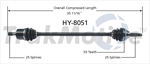TRAKMOTIVE HY-8051 CV Axle Shaft