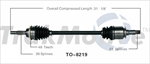 TRAKMOTIVE TO-8219 CV Axle Shaft