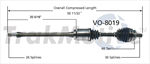 TRAKMOTIVE VO-8019 CV Axle Shaft
