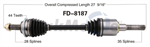 TRAKMOTIVE FD-8187 CV Axle Shaft