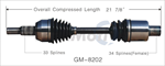 TRAKMOTIVE GM-8202 CV Axle Shaft