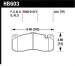 HAWK HB603S.616 Brake Pad