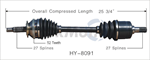 TRAKMOTIVE HY-8091 CV Axle Shaft