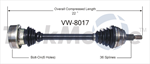 TRAKMOTIVE VW-8017 CV Axle Shaft