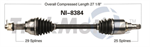 TRAKMOTIVE NI-8384 CV Axle Shaft