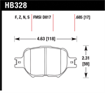 HAWK HB328S.685 Brake Pad