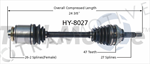 TRAKMOTIVE HY-8027 CV Axle Shaft