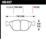 HAWK HB497S.776 Brake Pad