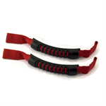 RUGGED RIDGE 13305.11 Grab Handle Kit, Front, Headrest Mounted, Red; 07-