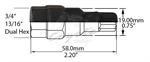 COYOTE 10566 LUG ADAPTER TUNER 8 POINT