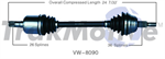 TRAKMOTIVE VW-8090 CV Axle Shaft