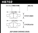 HAWK HB702Y.662 Brake Pad