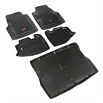 RUGGED RIDGE 12988.10 All Terrain Floor Liner Kit, Black; 97-06 Jeep Wra