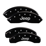 MGP 42019SJEPB BLACK JEEP CALIPER COVERS