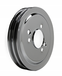MR GASKET 8824 CHROME CRANK PULLEY-DBL GROOVE