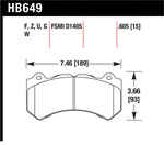 HAWK HB649B.605 Brake Pad