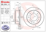 BREMBO 09.C751.10 Brake Rotor