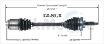 TRAKMOTIVE KA-8028 CV Axle Shaft