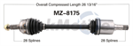 TRAKMOTIVE MZ-8175 CV Axle Shaft