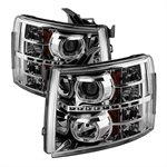 SPYDER 9032202 ( Akkon ) Chevy Silverado 1500/2500/3500 07-13 LED Halo Projector