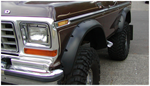 BUSHWACKER 20013-11 FRONT FENDER FLARE FR PU 73-79