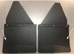 HUSKY 17104 Kick Back Mud Flaps 12 Wide - Black Top and Stainl