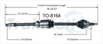 TRAKMOTIVE TO-8164 CV Axle Shaft