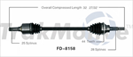 TRAKMOTIVE FD-8158 CV Axle Shaft