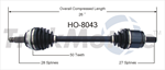 TRAKMOTIVE HO-8043 CV Axle Shaft