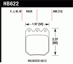 HAWK HB622W.490 Brake Pad