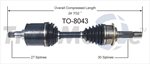 TRAKMOTIVE TO-8043 CV Axle Shaft