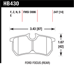 HAWK HB430W.547 Brake Pad