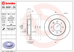 BREMBO 08.9081.30 Brake Rotor