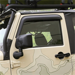 RUGGED RIDGE 11349.11 Window Visor Kit, Matte Black; 07-18 Jeep Wrangler