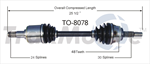 TRAKMOTIVE TO-8078 CV Axle Shaft