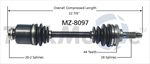 TRAKMOTIVE MZ-8097 CV Axle Shaft