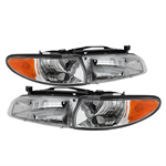SPYDER 9023453 ( Akkon ) Pontiac Grand Prix 97-03 Crystal Headlights W/ Amber Co