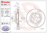 BREMBO 09.D451.11 Brake Rotor