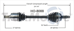 TRAKMOTIVE HO-8088 CV Axle Shaft