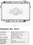 CSF 2517 Radiator